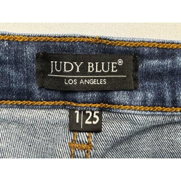 Judy Blue Women's Slim Fit Skinny Stretch Blue Denim Jeans - Size 1 (26x28.5) - Picture 4 of 6